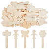 SUPERFINDINGS 10 Bags 5 Styles Wooden Flat Craft Sticks WOOD-FH0002-10-1