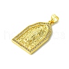 Real 18K Gold Plated Brass Micro Pave Clear Cubic Zirconia Pendants KK-H472-36B-G-2