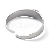 Adjustable 304 Stainless Steel Finger Rings Components STAS-F149-21P-C-4