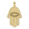 Brass Micro Pave Cubic Zirconia Pendants KK-K298-54G-1