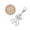 Angel Glass Pendant Decorations HJEW-MZ00260-03-3