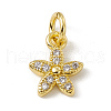 Brass Micro Pave Cubic Zirconia Charms ZIRC-F132-99G-1