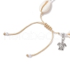 7Pcs 7 Colors Alloy Turtle Charm Bracelets BJEW-JB11758-5