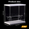 2-Tier Transparent Acrylic Minifigures Display Case ODIS-WH0043-68A-2
