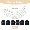 6Pcs 6 Styles 304 Stainless Steel Cap Chain AJEW-HS00001-2
