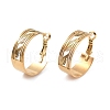 Hollow Leaf 304 Stainless Steel Hoop Earrings for Women EJEW-K278-22G-1
