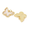 Brass Micro Pave Cubic Zirconia Pendants KK-U058-08G-03-2