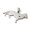 Non-Tarnish 304 Stainless Steel Pendants STAS-O005-14P-2