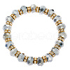 Electroplated Glass Beads Stretch Bracelets PW-WGDFEAE-06-1