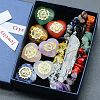 7 Chakras Heart-Shaped Healing Crystals Set DJEW-PW0024-01-1