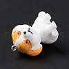 Opaque Resin Pendants RESI-E032-01P-04-4