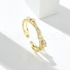 Clear Cubic Zirconia Cuff Rings RJEW-G337-18G-1