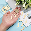 BENECREAT 22Pcs Brass Connector Charms KK-BC0008-17-3