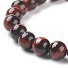 5Pcs 5 Style Natural Mixed Gemstone Round Beaded Stretch Bracelets Set for Men Women BJEW-JB08871-7