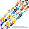 GOMAKERER 2 Strands Handmade Millefiori Glass Bead LAMP-GO0001-16-5