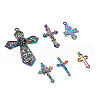 12Pcs 6 Styles Plated Alloy Pendants FIND-TA0001-44-4