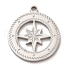 Non-Tarnish 304 Stainless Steel Pendants STAS-E199-05P-1