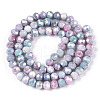 Faceted Electroplated Glass Beads Strands GLAA-C023-02-B05-2
