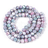 Faceted Electroplated Glass Beads Strands GLAA-C023-02-B05-2