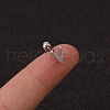 316L Surgical Stainless Steel Micro Pave Clear Cubic Zirconia Cartilage Earrings WG3A850-43-1