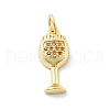 Brass Micro Pave Cubic Zirconia Pendants KK-Z098-03G-1