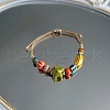 Porcelain Beads Braided Bead Bracelets for Women FS-WG0D046-04-1