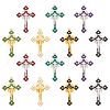 WADORN 21Pcs 7 Colors Zinc Alloy Enamel Big Pendants FIND-WR0011-37-1