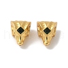 Matte Gold Color 925 Sterling Silver 3 Hole Guru Beads STER-R014-11G-1