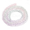 Transparent Painted Glass Beads Strands X1-DGLA-A034-T1mm-A23-5
