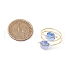 Flower Glass Finger Rings RJEW-JR00841-3