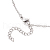 304 Stainless Steel Empty macrame Pouch Pendant Singapore Chain Necklaces NJEW-JN05285-02-6