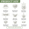   18Pcs 9 Styles Brass Rhinestone Pendants FIND-PH0020-70-2