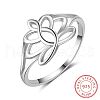 Flower 925 Sterling Silver Finger Rings FS-WG1E6A3-01-4