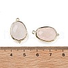 Natural Rose Quartz Faceted Oval Connector Charms G-H323-02G-13-2