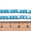 Frosted Opaque Glass Beads Strands GLAA-T032-P4mm-MBB13-4