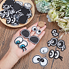  11 Styles Eye Cotton Embroidery Iron on Clothing Patches DIY-NB0010-15-3
