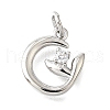 Brass Micro Pave Cubic Zirconia Pendants KK-V007-23P-1