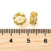 Column Brass Micro Pave Cubic Zirconia Spacer Beads KK-L230-08G-02-2