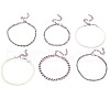 6Pcs 6 Styles Iron & Brass Chain Bracelets for Women WGAF0A7-01-3