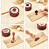 Brass Wax Seal Stamp with Rosewood Handle AJEW-WH0412-0008-3