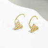 Elegant S925 Sterling Silver Clear Cubic Zirconia Triangle Dangle Earrings MX4075-1-3