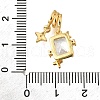 Brass Micro Pave Cubic Zirconia Pendants KK-V008-28G-3