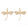 Brass Micro Pave Cubic Zirconia Pendants ZIRC-G168-11G-1