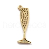 Brass Micro Pave Clear Cubic Zirconia Pendants KK-M222-08G-2