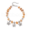Natural Red Aventurine Chip Beaded Bracelets BJEW-JB11819-06-2