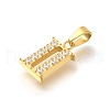 Ion Plating(IP) 304 Stainless Steel Micro Pave Cubic Zirconia Pendants STAS-H228-02G-02-2