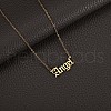 316 Surgical Stainless Steel Word Angel Pendant Necklace for Men Women JN1044A-2