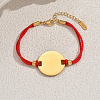 Stainless Steel Flat Round Link Bracelets SV3292-1-1
