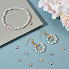 Beebeecraft 20Pcs 2 Colors Brass Clear Cubic Zirconia Charms FIND-BBC0002-16-4