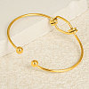304 Stainless Steel Cuff Bangles for Women OM2706-2-2
